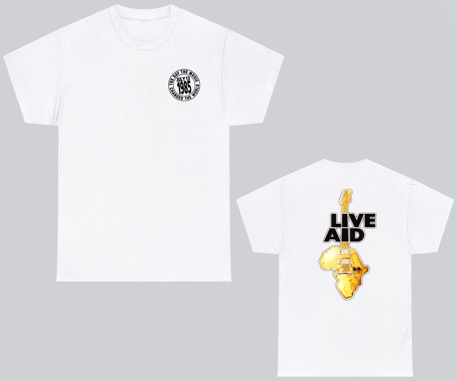 Live Aid 1985 Music Festival White T-Shirt Size S to 5XL S