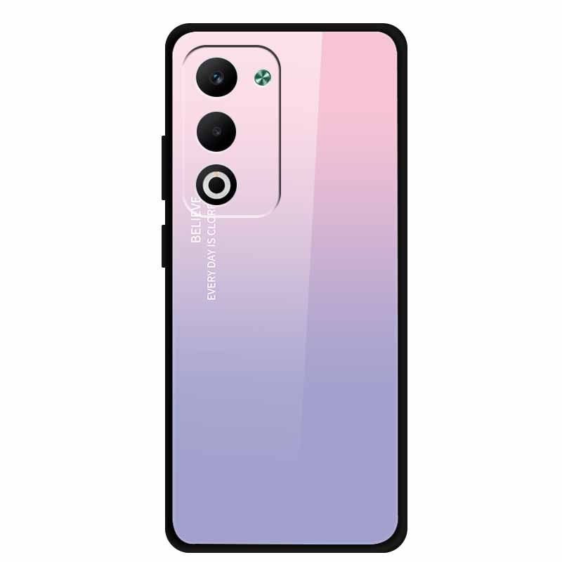 Glass Back Cover For Oppo A5 5G 2025 Phone Case 6.67" Hard Tempered Glass Case For Oppo A5i Pro 4G Case A5iPro Soft Bumper Shell