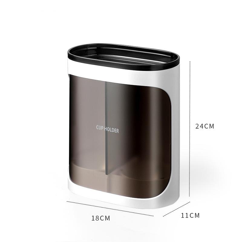 Household Wall-Mounted Automatically Drop Disposable Cup Holders Punch-Free Paper Cups Dust-Proof Drinking Fountain Racks