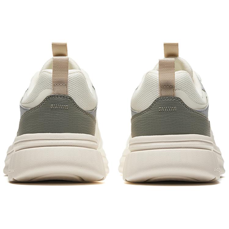 Anta Life Collection Cushioning Slip Resistant Abrasion Resistant Low top Casual Shoes Men's White Gray 912438808-3
