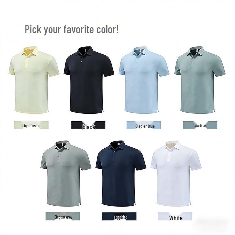 Qiaogerei Unisex Sun Protection Quick-Dry Polo T-Shirt XL