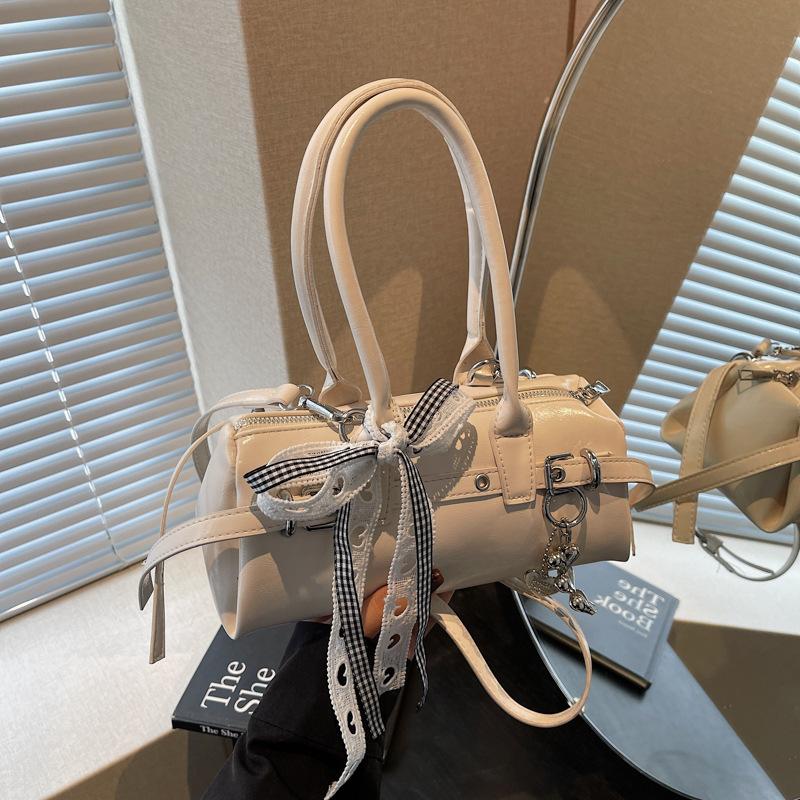 Women Bags Women's Bags 2025 New Mori Fashion Niche Bow Single Shoulder Crossbody Pillow Bag Pu