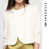 ELLASSAY Women's Elegant Chinese Style Silk Blend Blazer