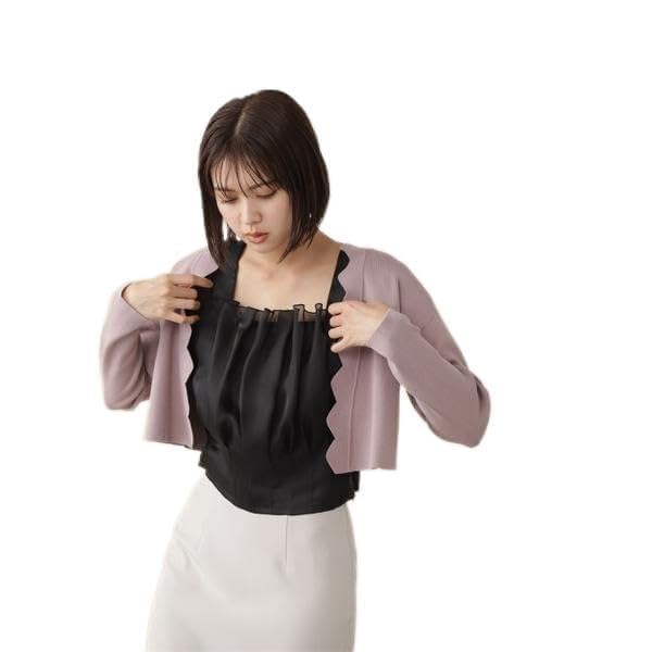 JILL by JILL STUART Women's Scalloped Edge Bolero Cardigan In Mauve