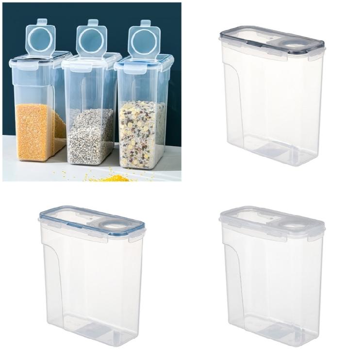 Multipurpose 4L Clear Food Storage Bin With Sealed Lid For Bulk Grains Bean And Kitchen Supplies