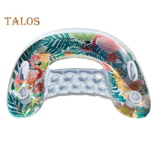 Inflatable Pool Float for Adults PVC Pool Floating Lounge Chair with Cup Holder Summer Beach Pool Lounger for Party Water Fun