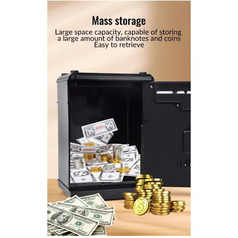 Cutie cu parolă de desene animate pentru copii, Pușculiță, Bancomat, Seif, Muzică, Pușculiță automată pentru bani, Mașină de depozitat, Jucării