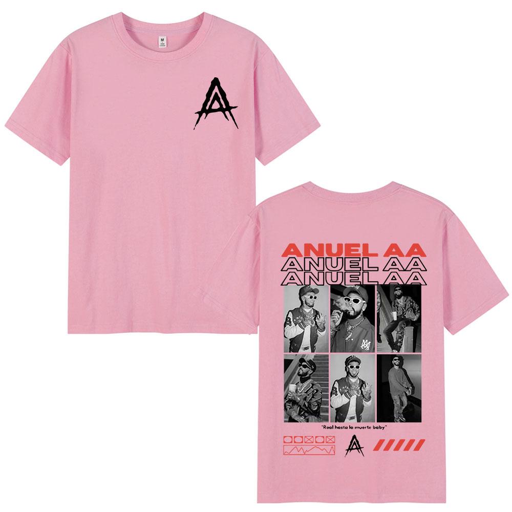 Rapper Anuel AA Tour Graphic T Shirt Unisex Women Hip Hop Retro Short Sleeve TShirt 100 Cotton Oversized T Shirts Tops Streetwear