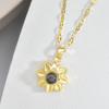Projection Sunflower Necklace Women'S Simple Natural Versatile 100 Languages Clavicle Chain Accessories