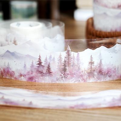 1Roll PET Waterproof Tape Natural Healing Series For DIY Handbook Water Cup Envelope Diary Glass Cup Decoration