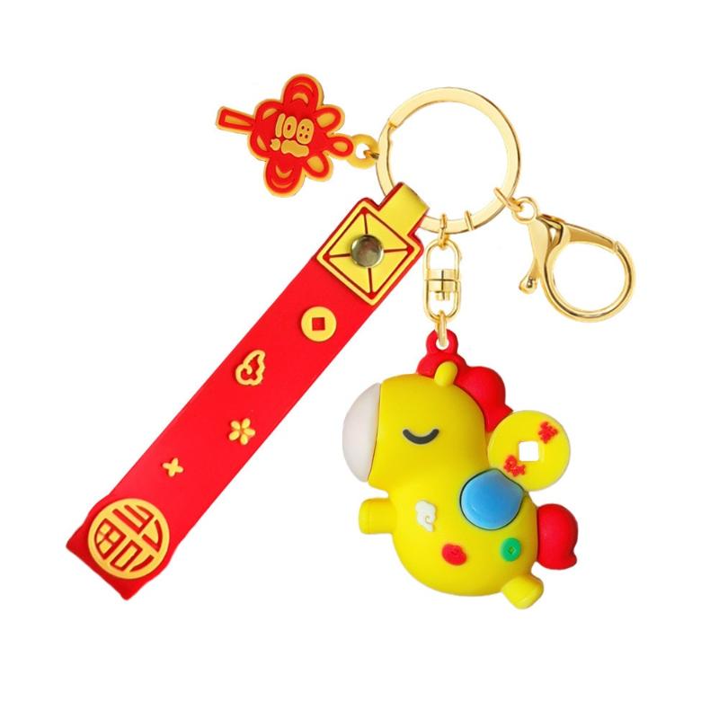 Cute Cartoon Small Pony Pendant Keychain Creative Horse Lucky Keyring  Backpack Decor Accessories  Year'S Gifts