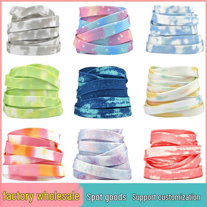 Tie-Dye Shoelaces for Board, Casual, Canvas Shoes, Sports, AJ, Air Force 1