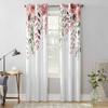 Rose Flower Leaves Window Curtains for Living Room Bedroom Curtain Modern Kitchen Blinds Drapes Curtains