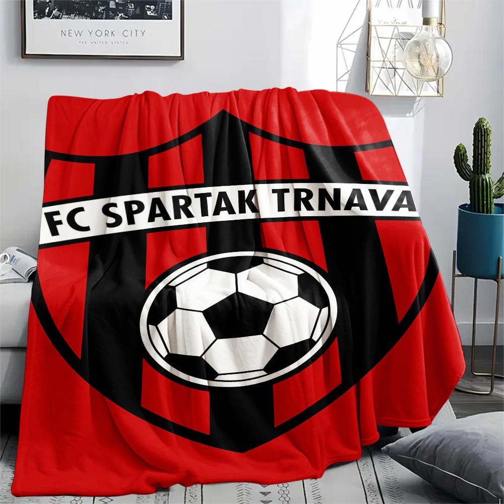 1Pc FC Viktoria Plzen Print Flannel Blanket, High quality Comfortable for All Seasons, Home Decor, Warmth and Comfort, Perfect for Christmas GiftS