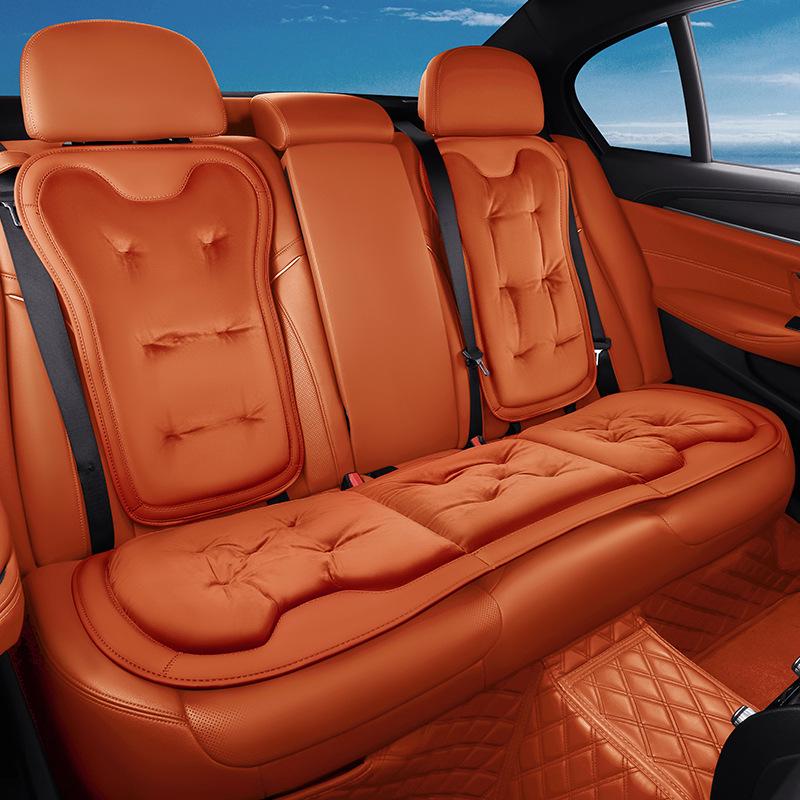 Plush Car Seat Cushion with Backrest - Thickened for Autumn/Winter Warmth