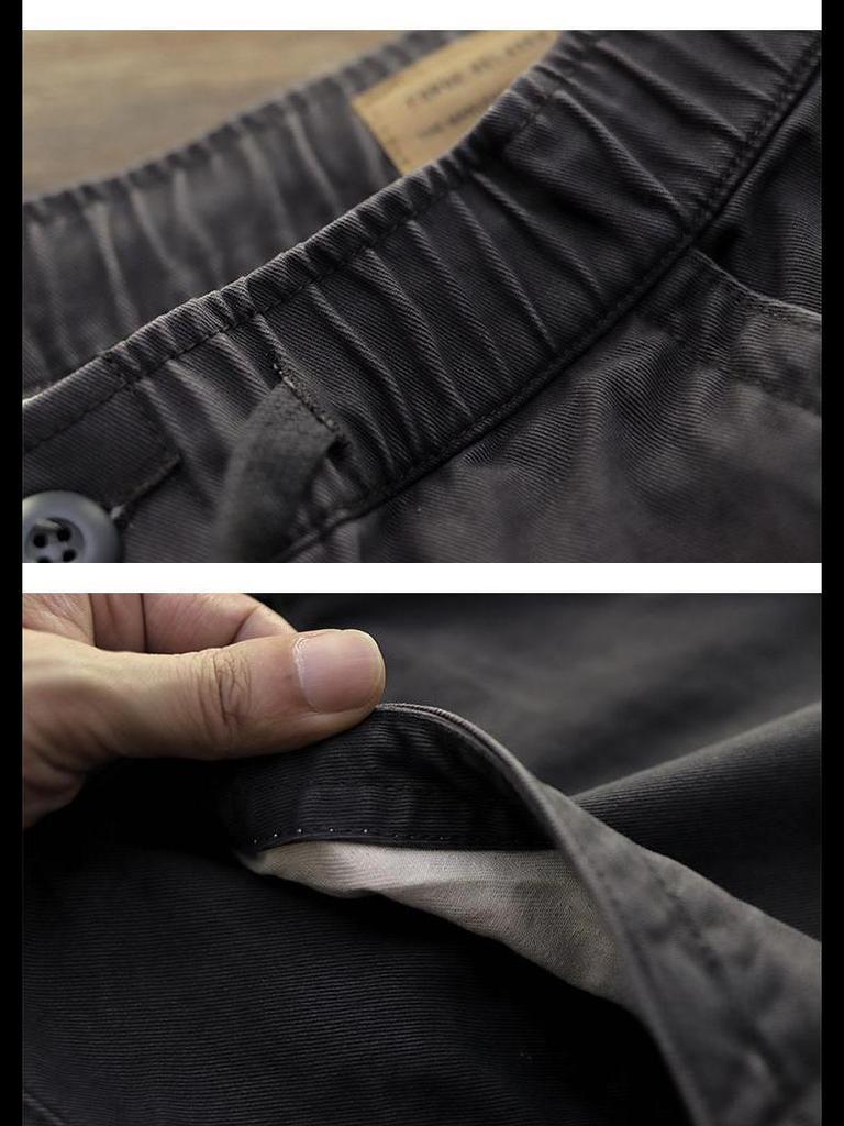 Herren Sommer Baumwolle Lose Bündchen Neun-Punkt Casual Sport Overall