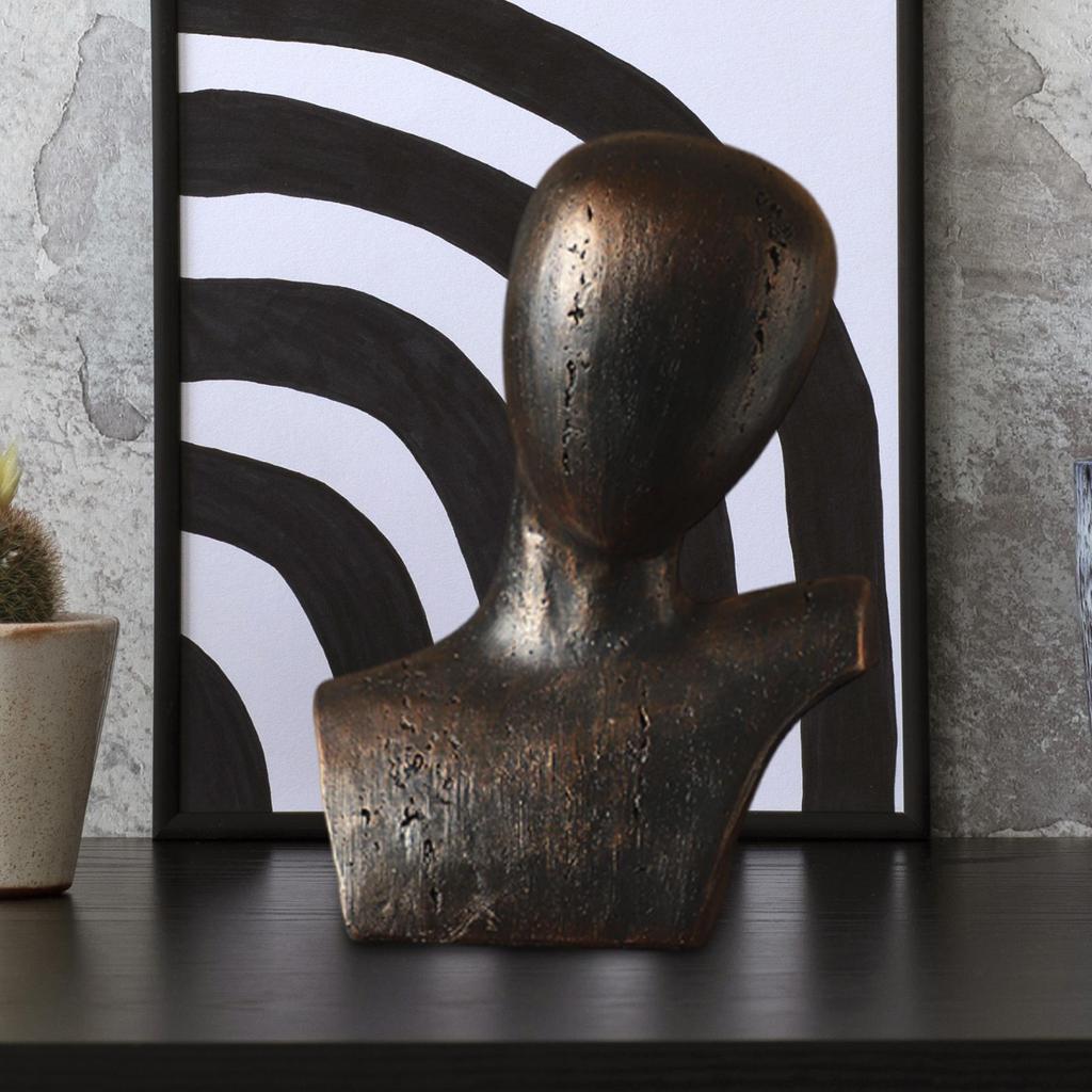 Bust Sculpture Table Centerpieces Head Resin Statue Abstract Human Figurine for Drawer Housewarming Study Room Office Studio
