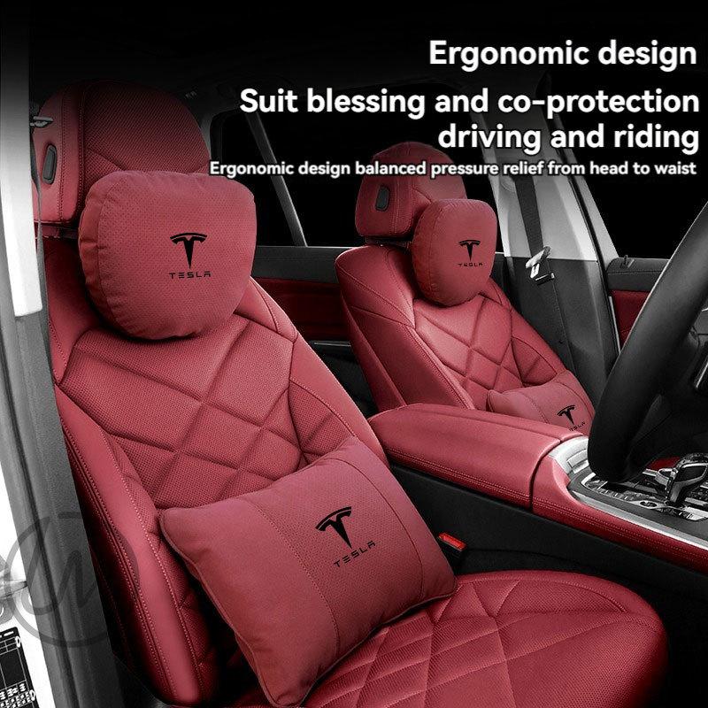 AMJ1 For Tesla Model 3 Y X S Neck Pillow Headrest Pillow Automobile Seat Neck Rest Auto Seat Head Support Pillow Car Accessories