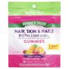 Hair, Skin, and Nails, Delicious Fruit Flavors, 10 Gummies