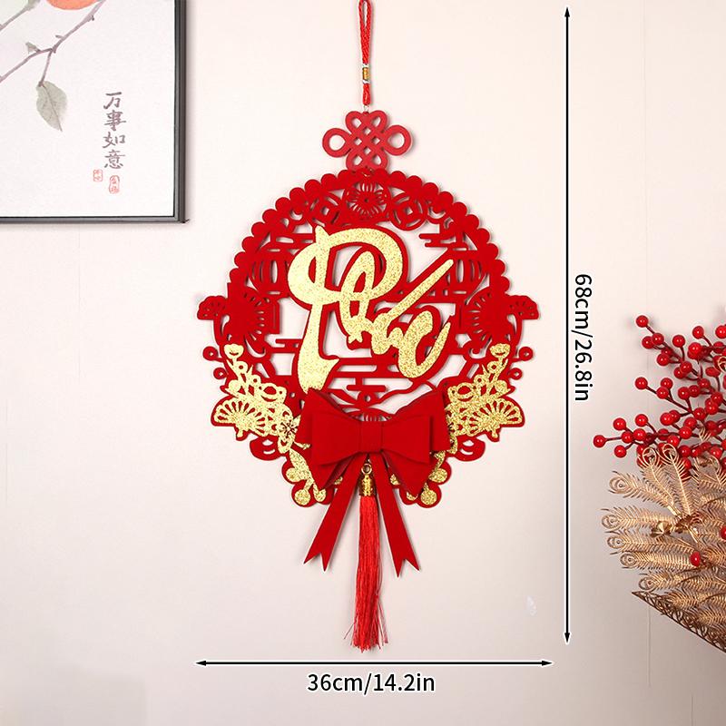 2025 Chinese New Year Hanging Ornament Chinese Spring Festival Decor Pendant Traditional New Year Tassels Door Window Decor