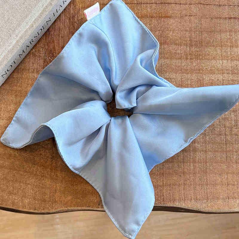 Ju Jingyi Style Korean Satin Hair Scrunchie & Scarf Set
