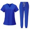 Unisex Beauty Salon Scrub Set: Short Sleeve, Stretch, ICU-Ready