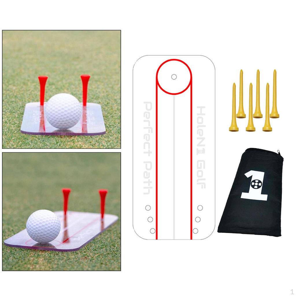 Portable Golf Putting Aid Swing Trainer Alignment Batting Tool