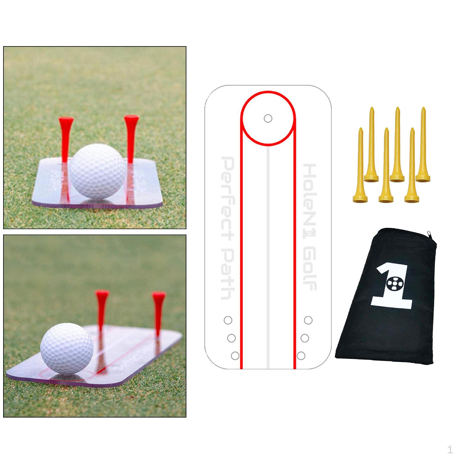 Portable Golf Putting Aid Swing Trainer Alignment Batting Tool