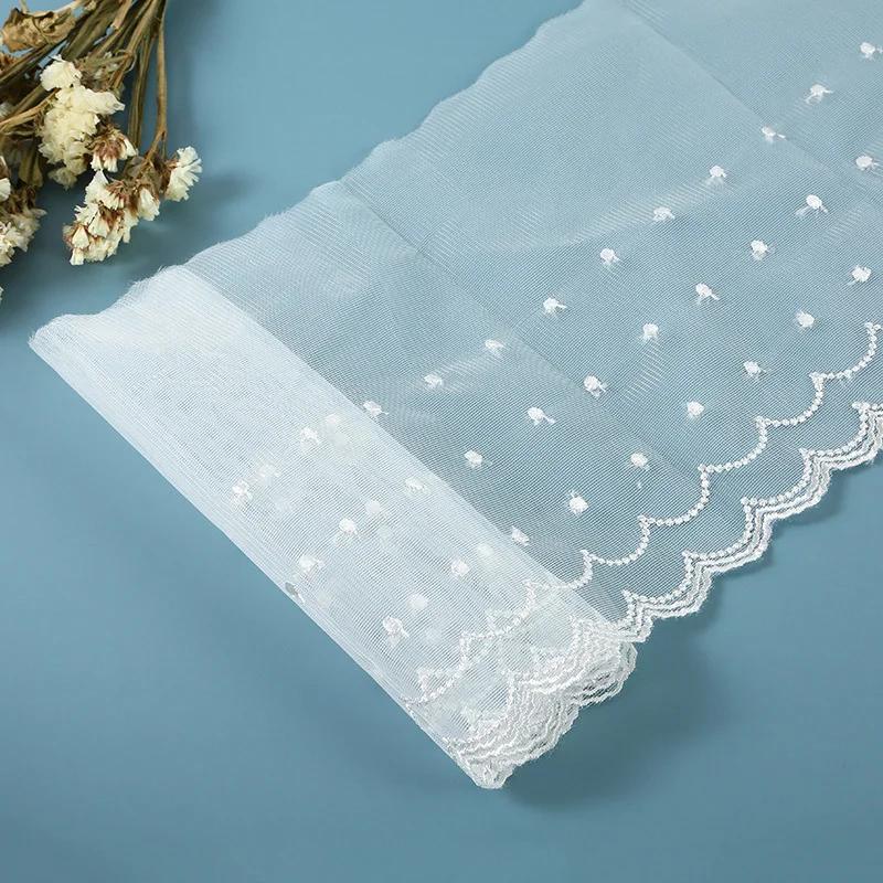 

3Yards Lace Embroidery Red Blue Fabric Mesh Lace Trim Ribbons Lace Ribbon Sewing Craft Curtain Barbie Doll Skirt Hem 3yard