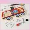 Wooden Fire Truck Puzzle Toy With Screw Assembly For Kids Educational Development