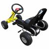 VidaXL Kart à Pédales Jaune pour Enfants Véhicule Voiture Jouet Jardin Terrain 90252