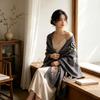 Money attracts wealth, leopard is expensive, fashionable and high-end silk scarves, women's new old money style printing, air conditioner, large shawl
