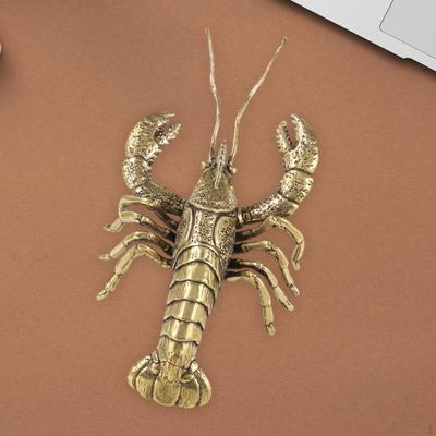 Lobster Figurine Copper Statue Decor Vintage Style Gift Small Desktop Ornament for