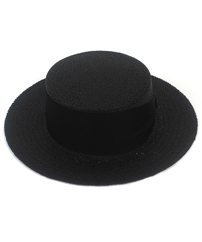 Bold Line Black Panama Hat