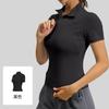 Spring and Summer New Running Fitness Yoga Short-sleeved Half-zipper Thin High-elastic Fitness Clothes T-shirt