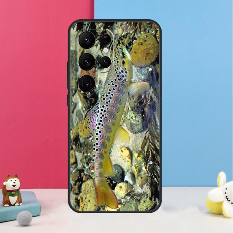 Étui de pêche à la truite pour Samsung Galaxy S26 S25 S24 S20 S21 S22 S23 Ultra S10 Plus S25 FE Coque Arrière