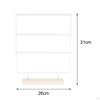 Earring Holder Stand 3 Tier Rectangular with Wood Base Versatile Jewelry Towel Elegant Durable
