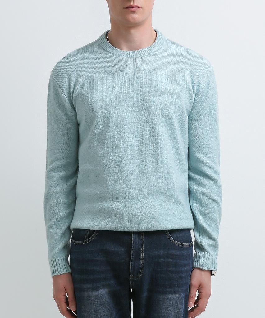 Seuteulaikeu Fine Blend Classic Crew Neck Knit (Mint Blue)