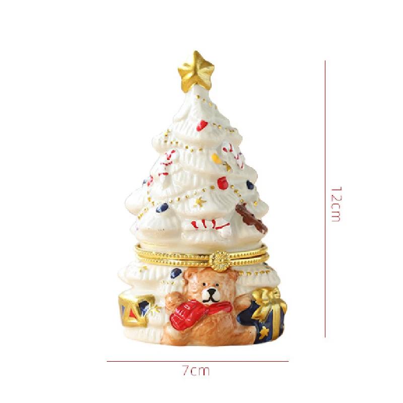 Christmas Tree Ceramic Jewelry Box Bear Aromatherapy Candle Home Crafts Ornaments European and American Home Decoration Crafts