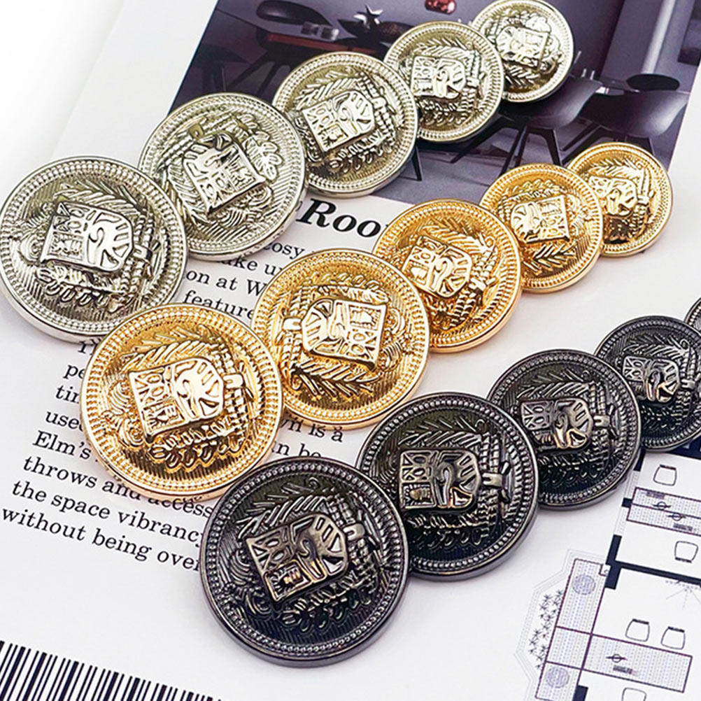 30Pcs Creative Zinc Alloy Metal Buttons Simple Elegant Design for Sewing DIY Clothing Decoration Coat Shirts Windbreaker Sweater