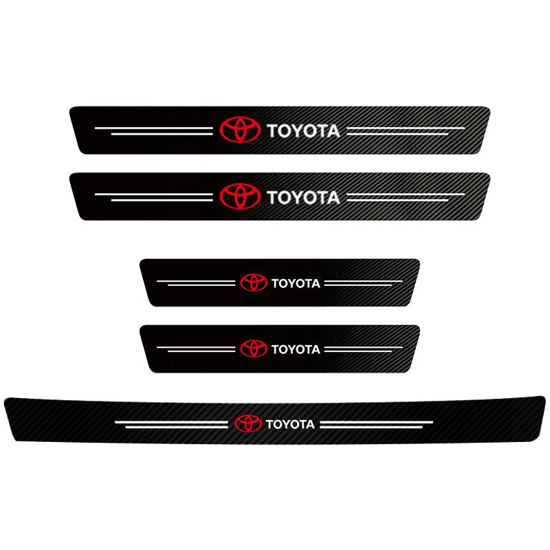 Leather Car Door Sill Plate Protector Stickers Threshold Side Anti Scratch Tape Protection for Toyota GR Car Accessorie