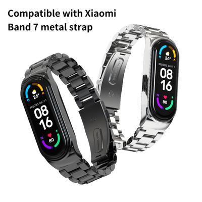 Watch Strap Waterproof Replaceable Integrated Stainless Steel One-piece Wristwatch Band for Xiaomi Mi Band 3 4 5 6 7