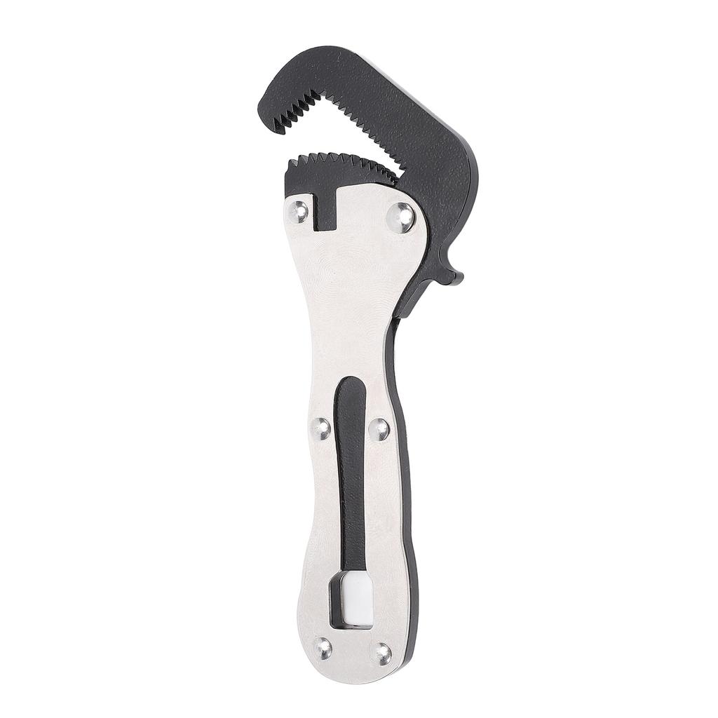 Auto Adjusting Pipe Wrench Steel Compact Ergonomic Handle Multifunctional for Auto Repair Home Maintenance