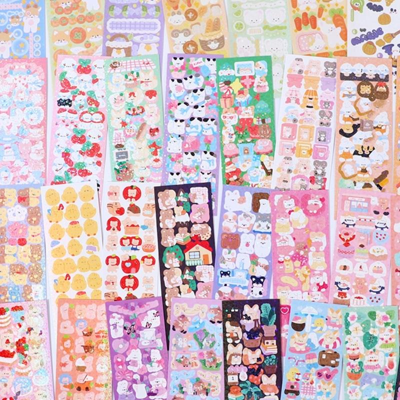 Cute Decorative Stickers Guka Accessories 8Pcs Cartoon Scrapbooking Stickers