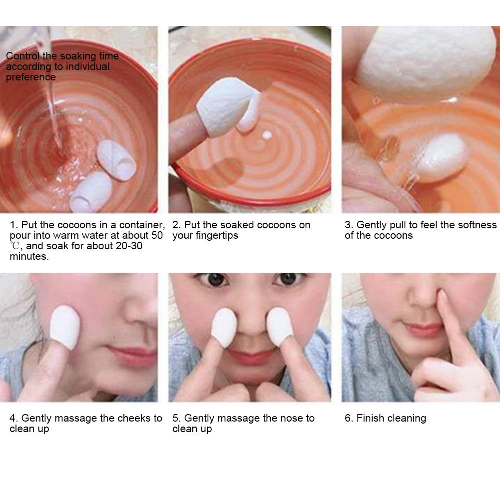30pcs Face Cleaning Natural Silks Cocoons Blackhead Removal Exfoliating Silkworm Balls