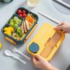 Compartment 1300ML Portable Lunch Box Kids Students Office Bento Box With Fork and Spoon Microwave Food Storage Container