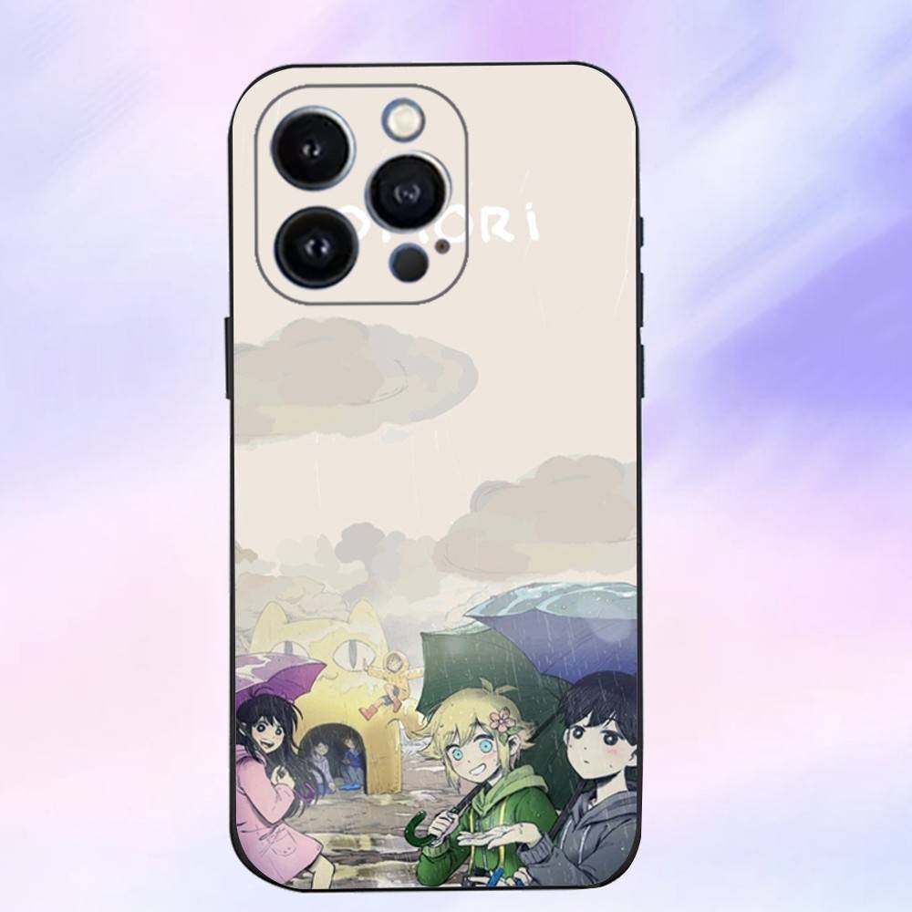 Epc O-Omori cartoon Phone Case For iPhone 16,15,14,13,12,11 Plus,Pro Max,XS,X,XR,SE,Mini,8,7,Soft Silicone Black Cover