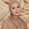 170*70cm Soft Cotton Modal Headscarf Muslim Rayon Hijabs for Women Solid Double Stitching Wide Edge Thin Plain Viscose Shawls