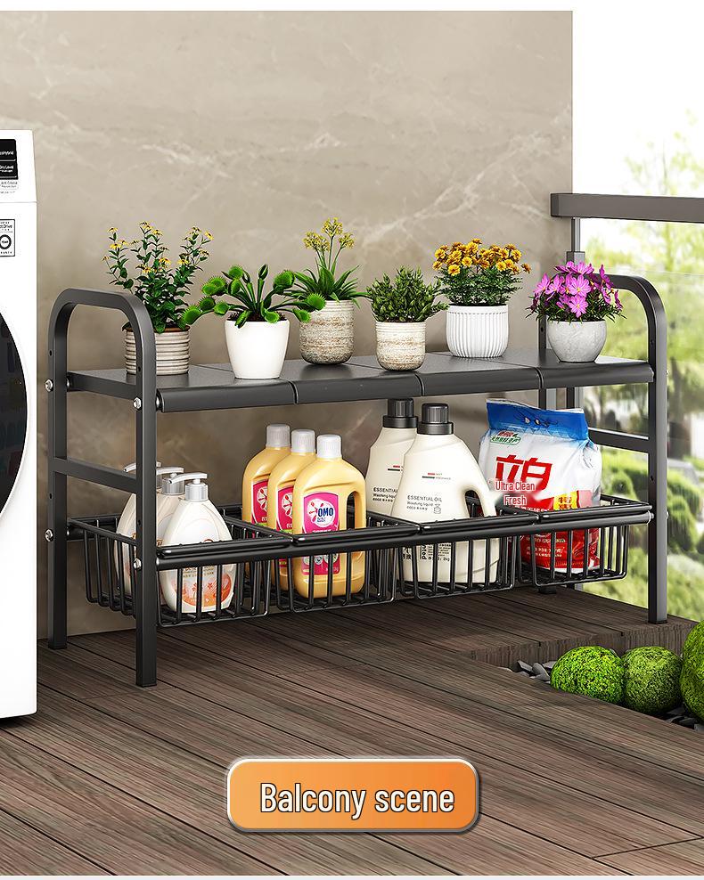 Rozšiřitelný kuchyňský úložný regál: Podumyvadlová police na organizér na nádobí