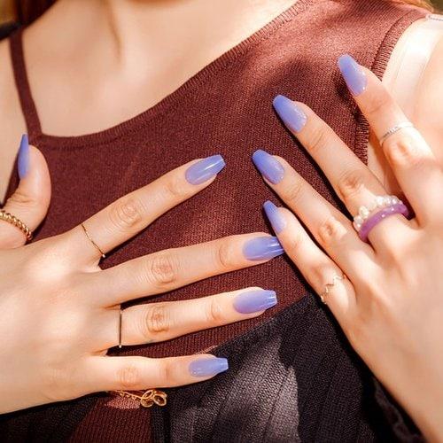 

MUZMAK Reusable Nail Tips Mystic Blue Coffin